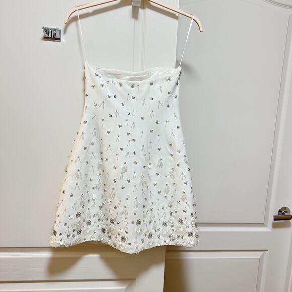 SIMKHAI Yasmin Strapless Embellished Bustier Mini Sz 4 - Picture 7 of 7